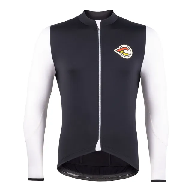 cinelli-maillot-supercorsa-manches-longues-noir-blanc image 1