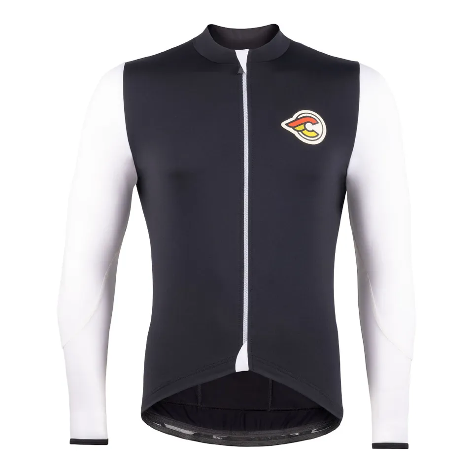 cinelli-maillot-supercorsa-manches-longues-noir-blanc image 1