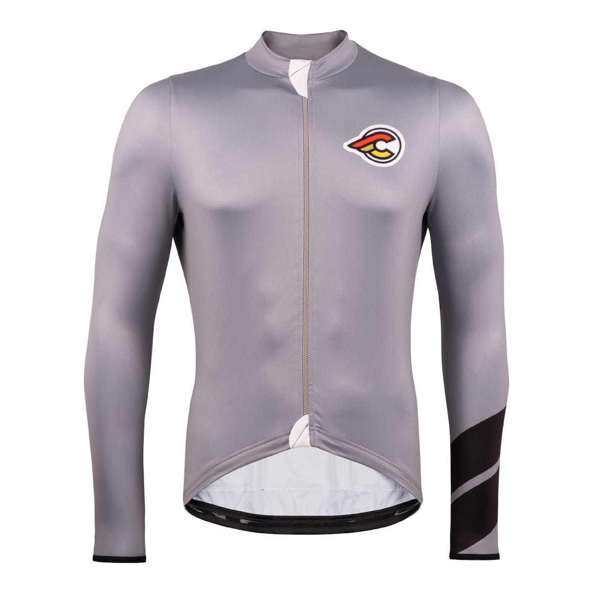cinelli-tempo-nemo-maillot-manches-longues-hiver-gris-cement image 1