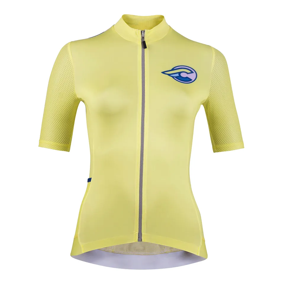 cinelli-tempo-maillot-mesh-femme-shana-kitten-jaune image 1