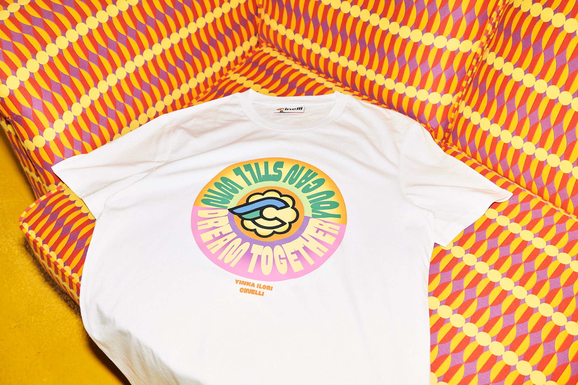 cinelli-yinka-ilori-dream-together-blanc-t-shirt image 3