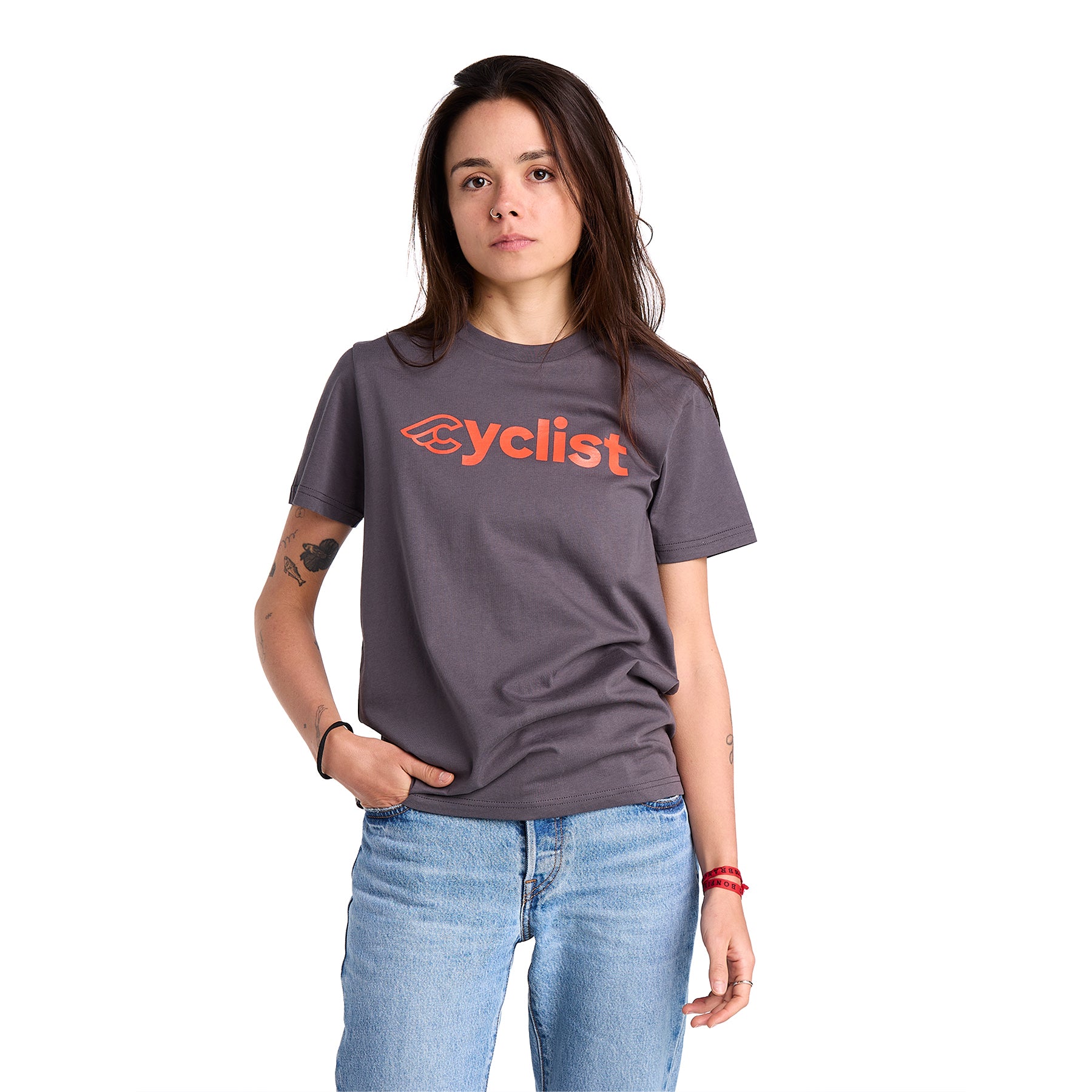 cinelli-t-shirt-cyclist-gray-t-shirt-v-lo-coton-bio image 2