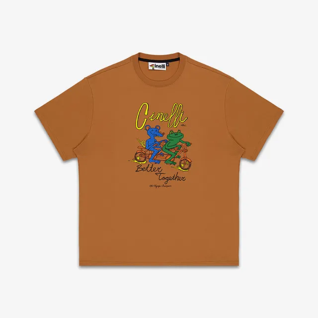 cinelli-better-together-t-shirt-melcher-oosterman-marron image 1