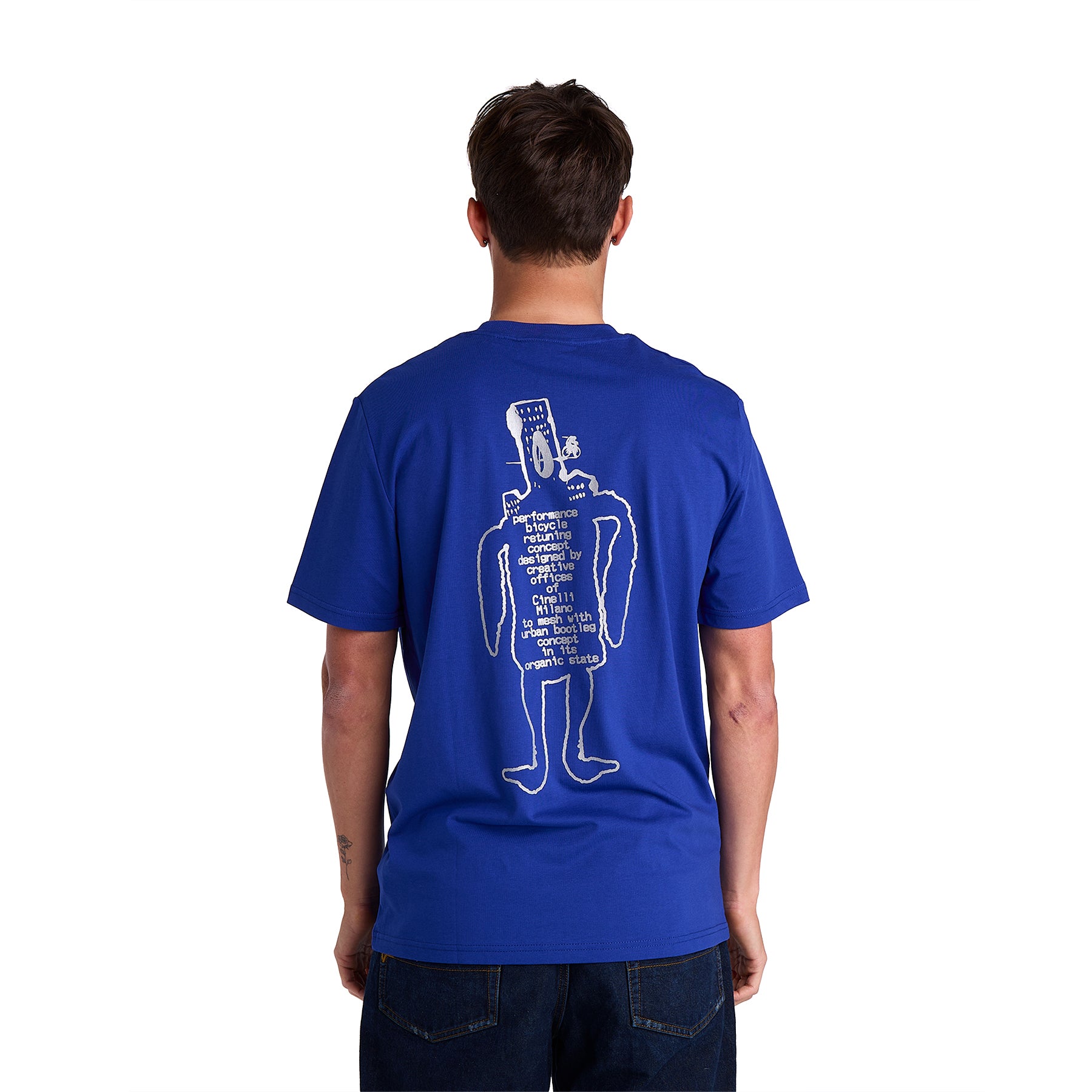 cinelli-t-shirt-silver-bootleg-blue-t-shirt-coton-bio image 2