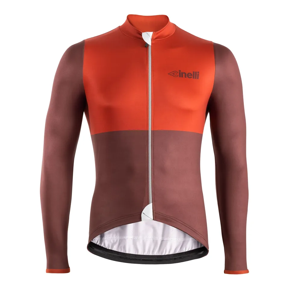cinelli-tempo-brown-block-maillot-hiver-t-ultral-ger image 1