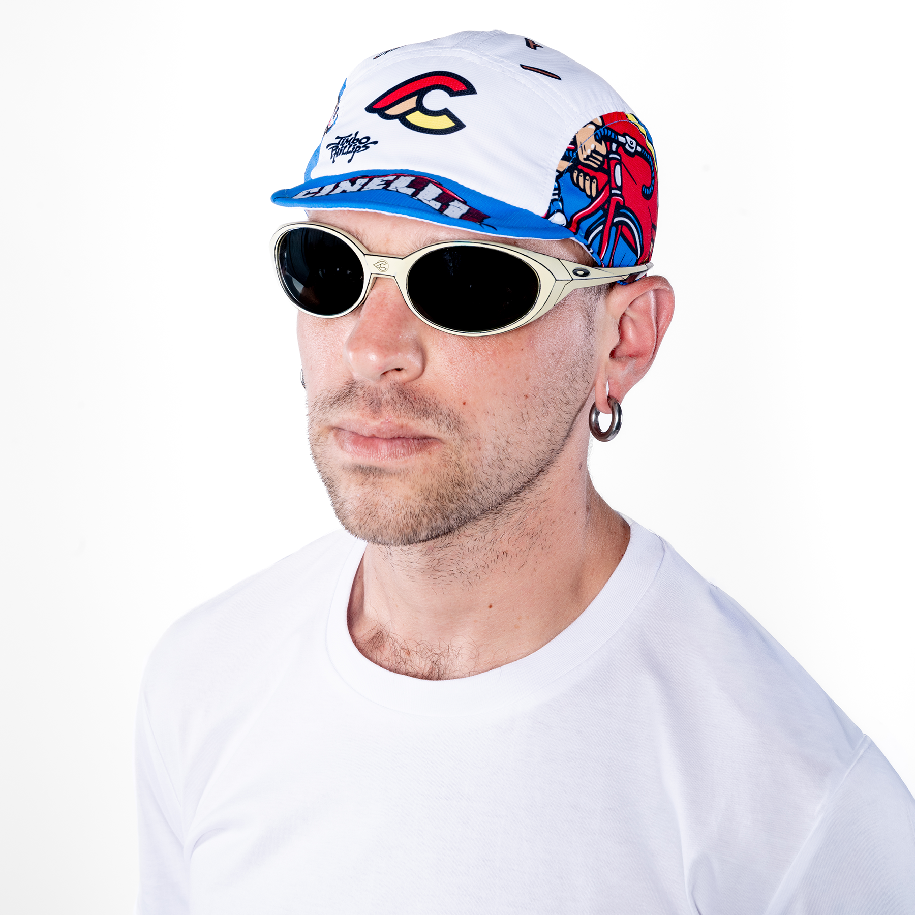 cinelli-casquette-drifter-jimbo-phillips-blanc-bleu image 2