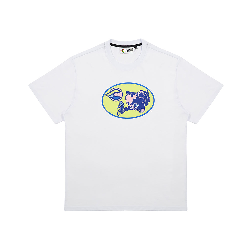 cinelli-shana-sadeghi-ray-kitten-t-shirt-blanc image 1