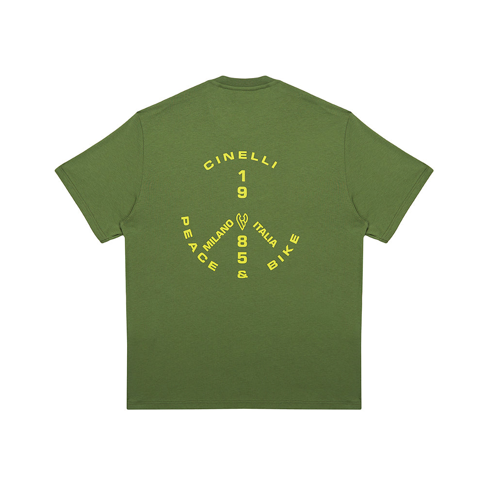 cinelli-t-shirt-peace-bike-85-green image 3