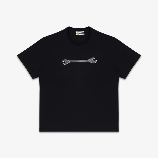 cinelli-t-shirt-winged-wrench-black-t-shirt image 1
