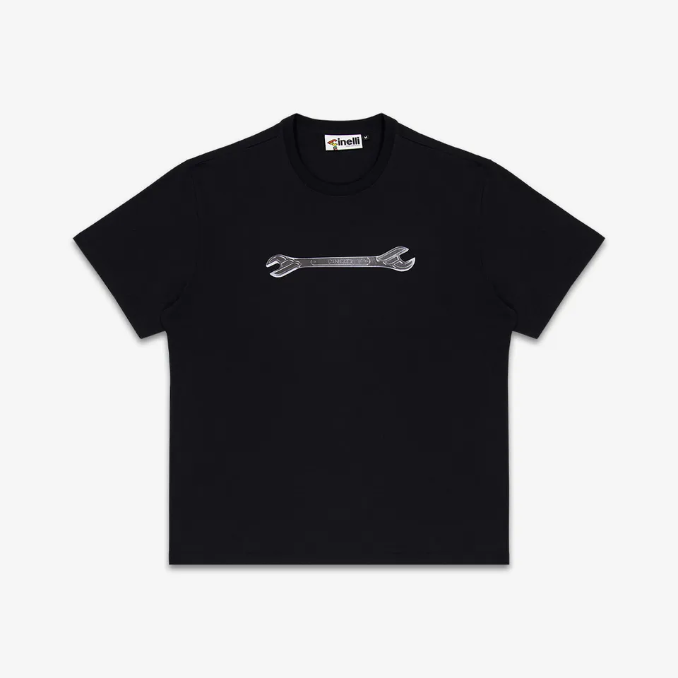 cinelli-t-shirt-winged-wrench-black-t-shirt image 1