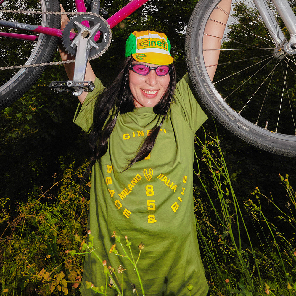 cinelli-t-shirt-peace-bike-85-green image 5