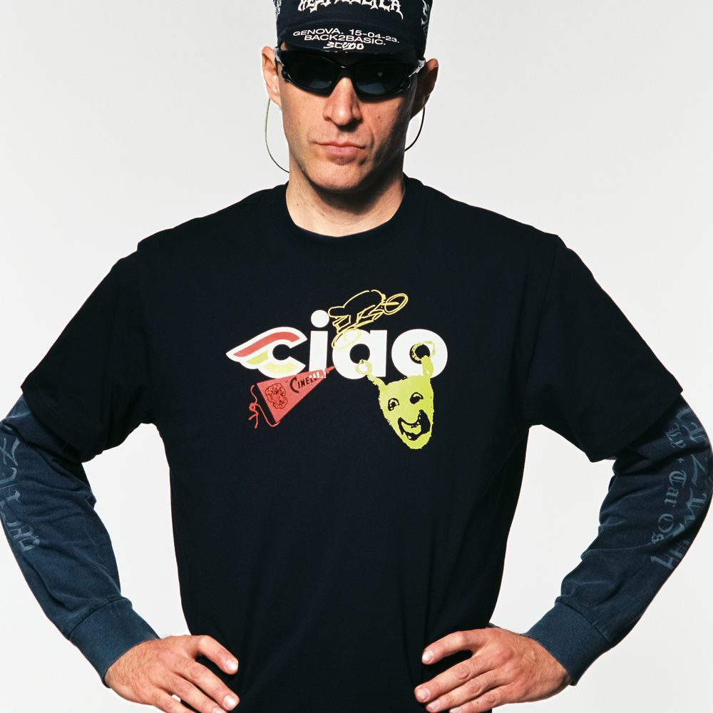 cinelli-t-shirt-ciao-icons-t-shirt-coton-noir-160-g-m-made-in-italy image 2