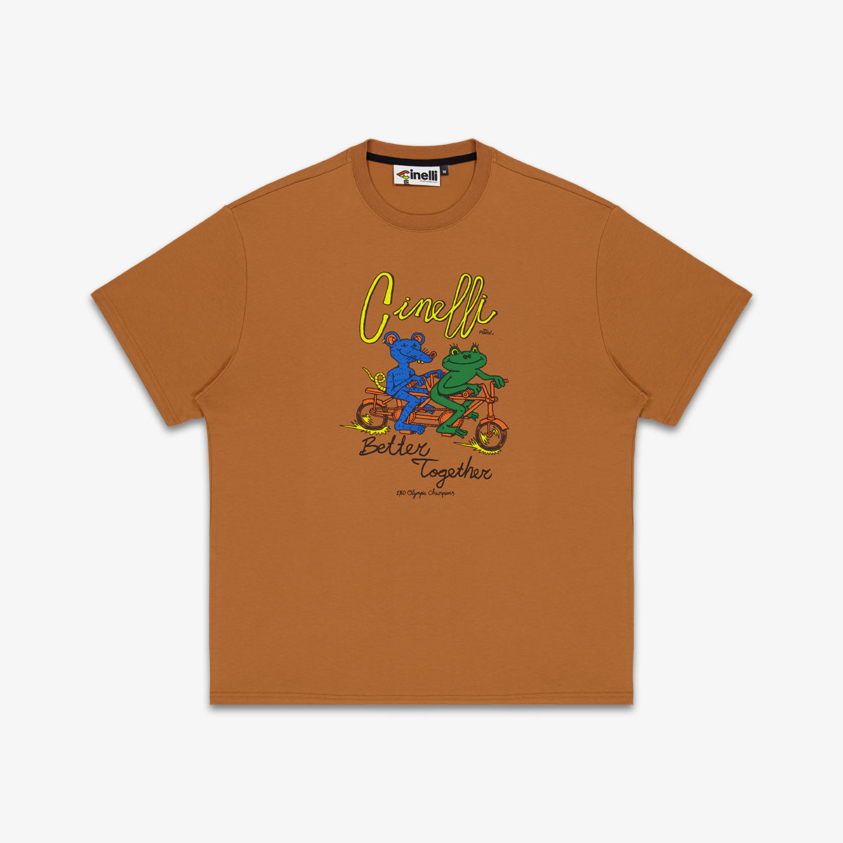 cinelli-better-together-t-shirt-melcher-oosterman-marron image 1