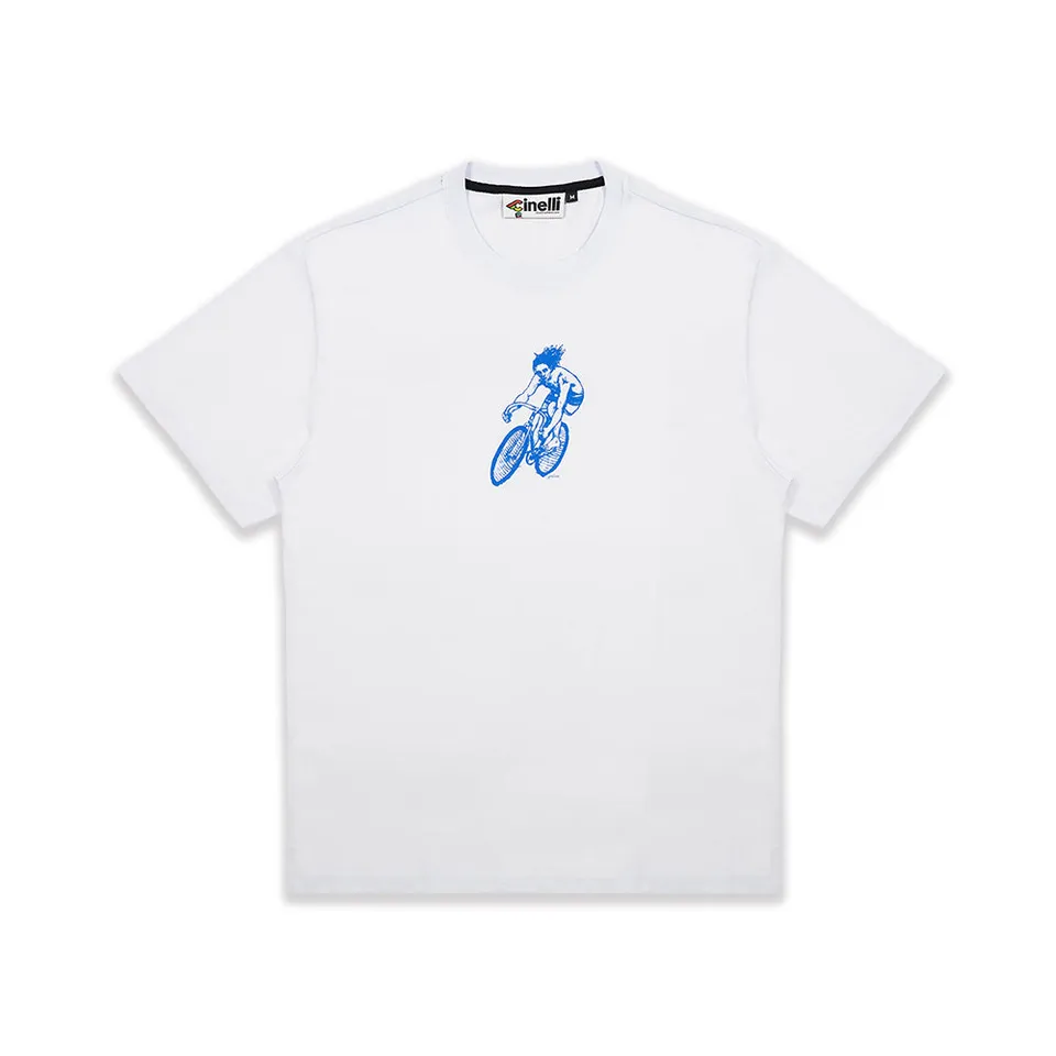 cinelli-t-shirt-gerry-wedd-cyclist-surfer-blanc image 1