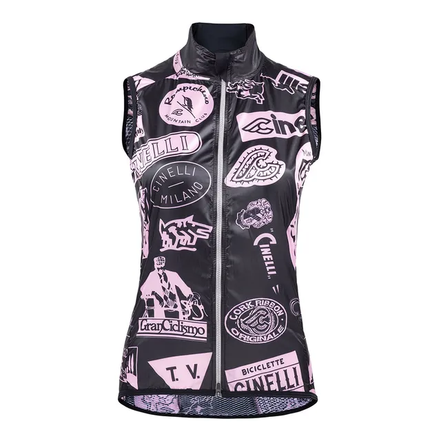 cinelli-tempo-gilet-femme-coupe-vent-noir image 1