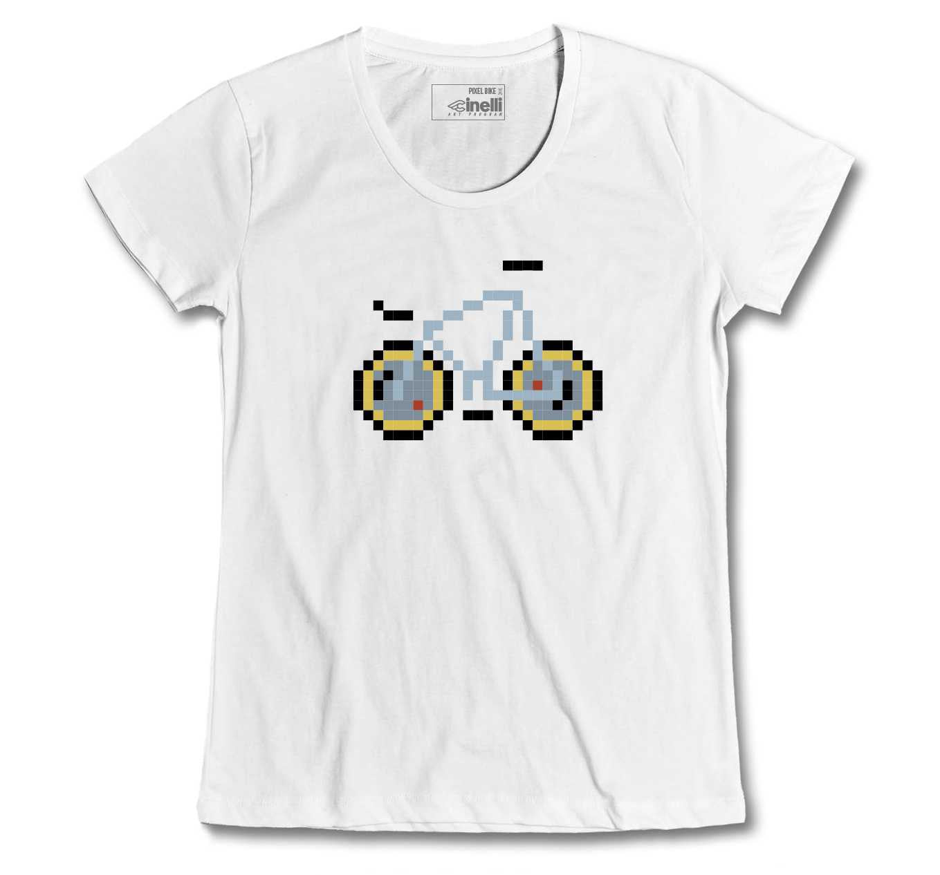 cinelli-pixel-bike-laser-lady-t-shirt-blanc image 1