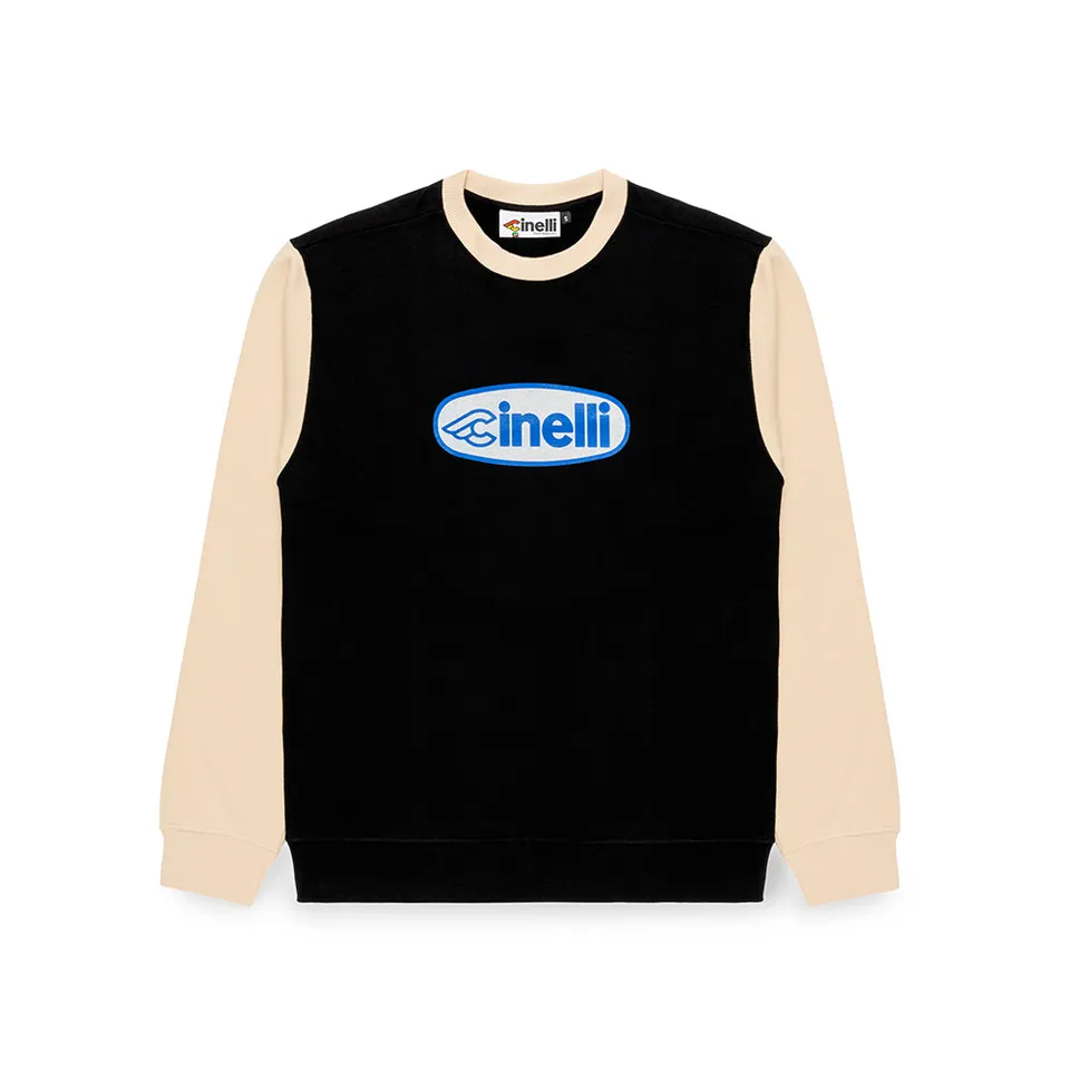 cinelli-crewneck-oval-black-white-sweat-col-rond image 1