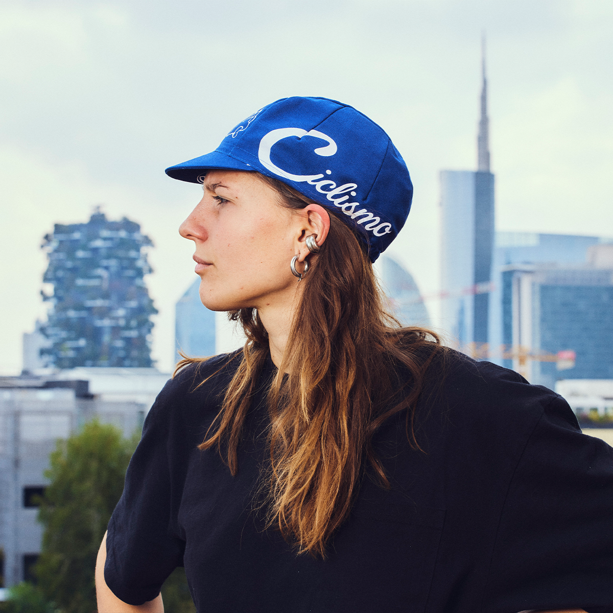 cinelli-cap-cultura-blue-casquette-cycliste-made-in-italy image 5
