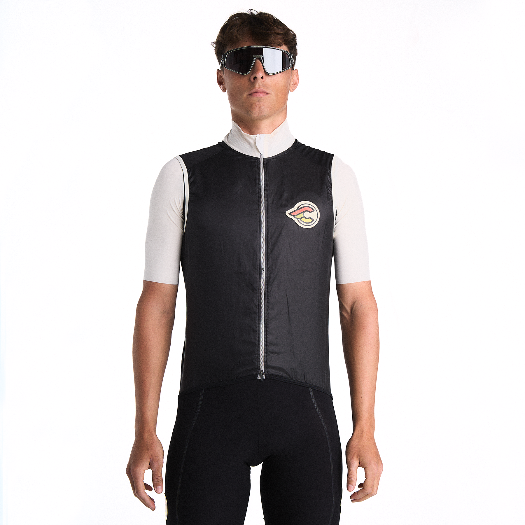 cinelli-supercorsa-gilet-coupe-vent-noir-et-blanc-homme image 3