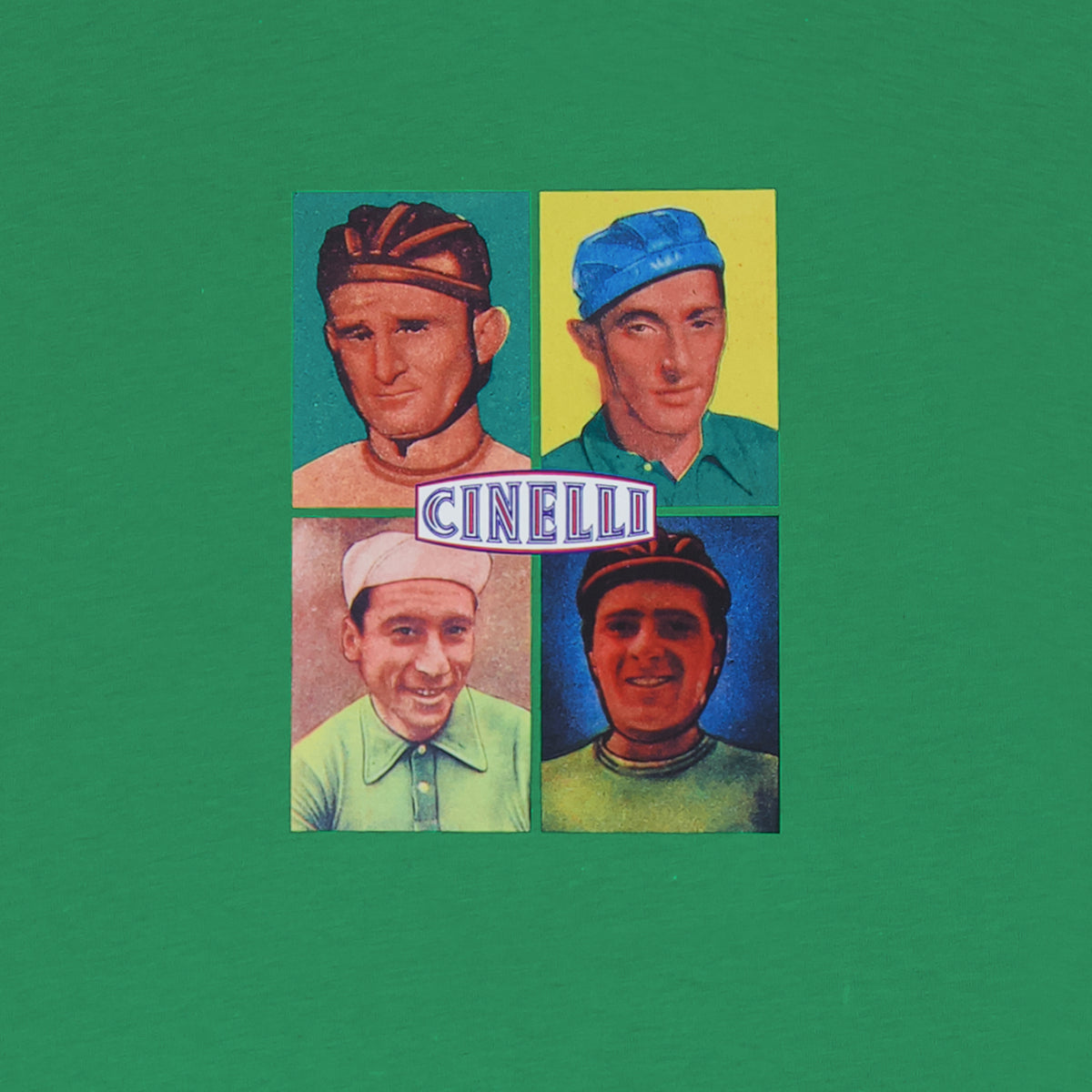 cinelli-t-shirt-campionissimi-green-t-shirt-coton-bio-made-in-italy image 2