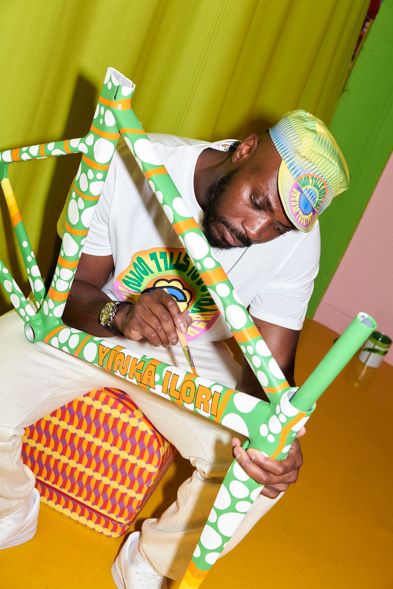 cinelli-explorer-yinka-ilori-dream-together-casquette-cyclisme image 3