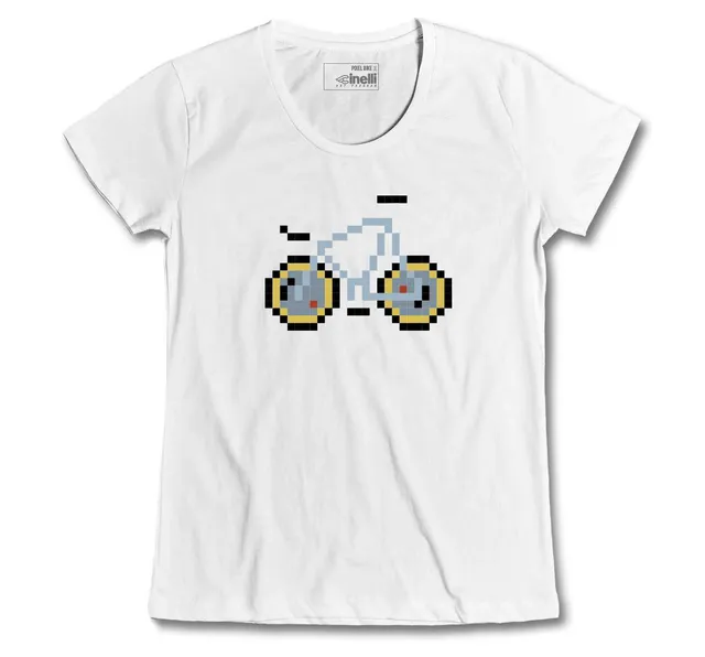 cinelli-pixel-bike-laser-lady-t-shirt-blanc image 1
