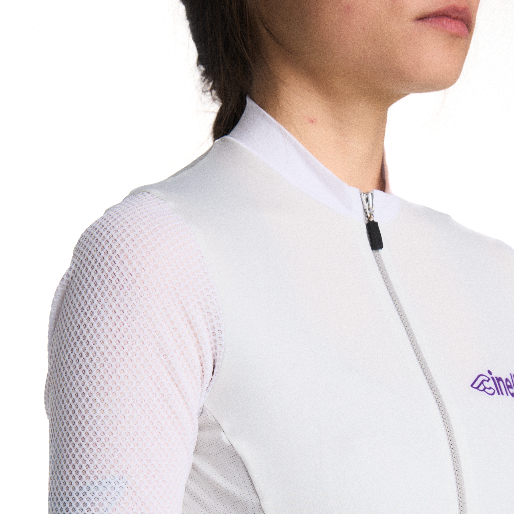 cinelli-tempo-woman-maillot-cyclisme-femme-blanc-gris image 4