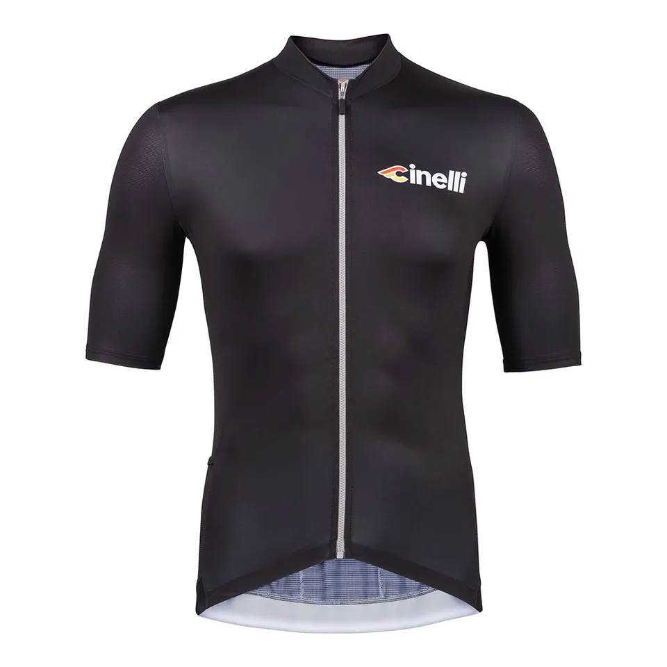 cinelli-tempo-maillot-t-noir-et-gris image 1