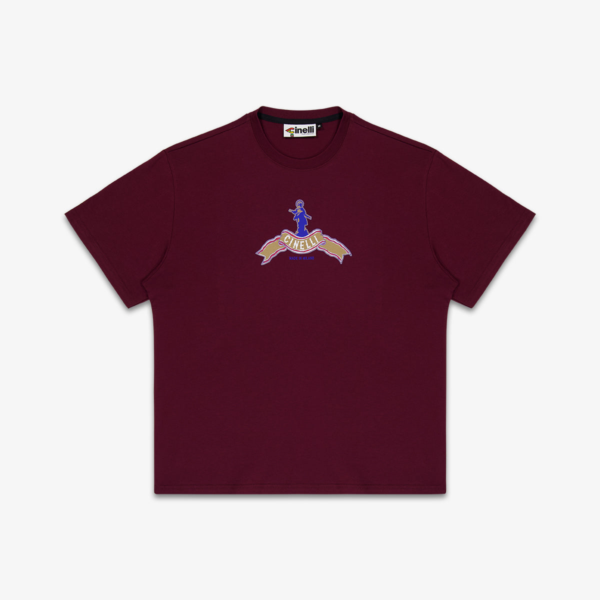 cinelli-t-shirt-madonnina-t-shirt-v-lo-coton-bordeaux image 1
