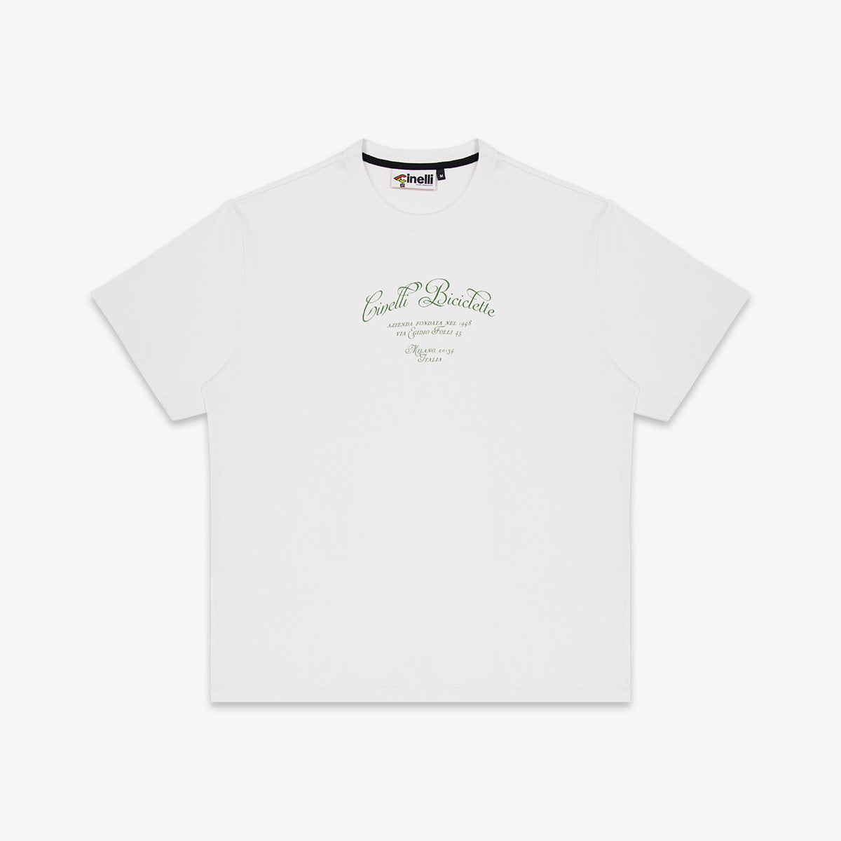 cinelli-via-folli-t-shirt-blanc-coton-bio image 1