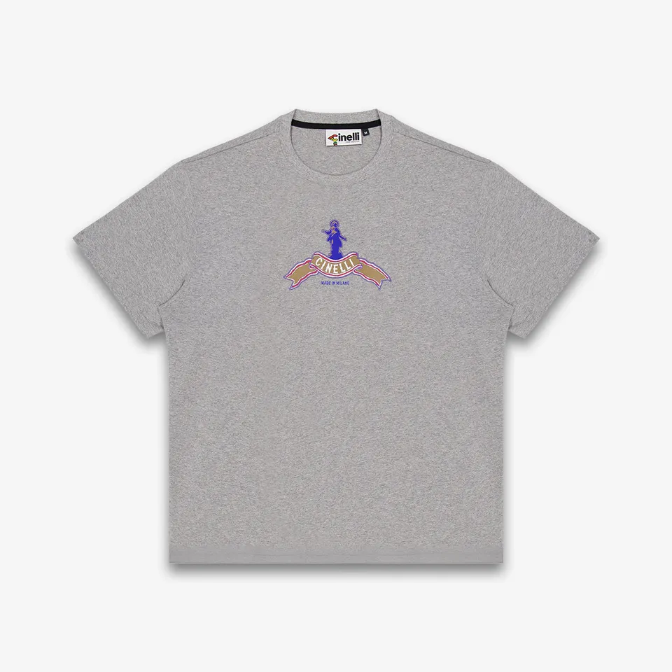 cinelli-t-shirt-madonnina-grey-t-shirt-coton image 1
