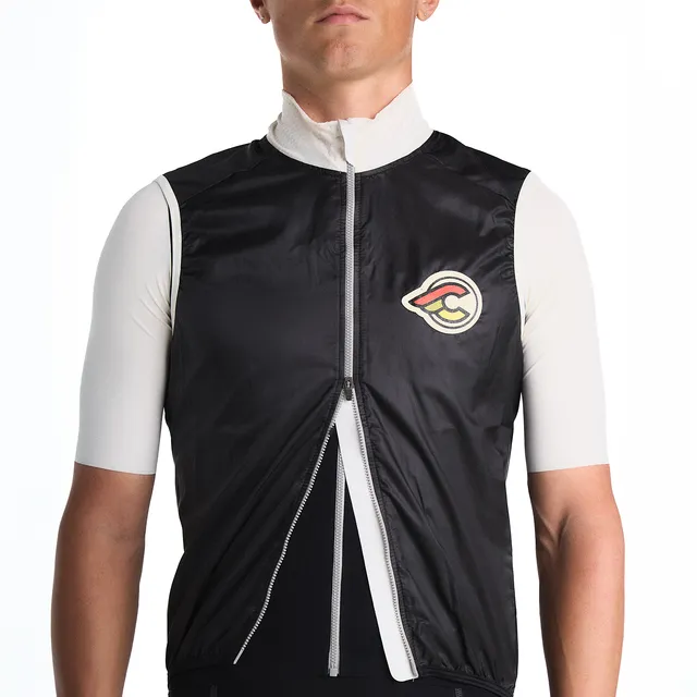 cinelli-supercorsa-gilet-coupe-vent-noir-et-blanc-homme image 1