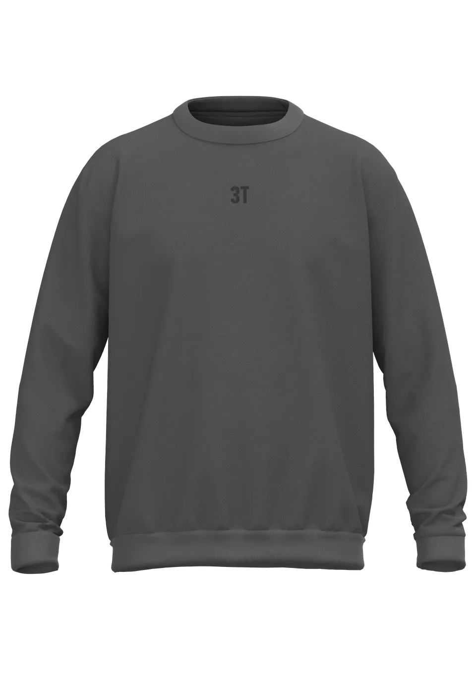 3t-r2i-heavyweight-sweat-crewneck-dark-grey-coupe-oversize image 1