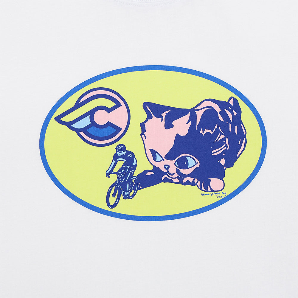 cinelli-shana-sadeghi-ray-kitten-t-shirt-blanc image 2
