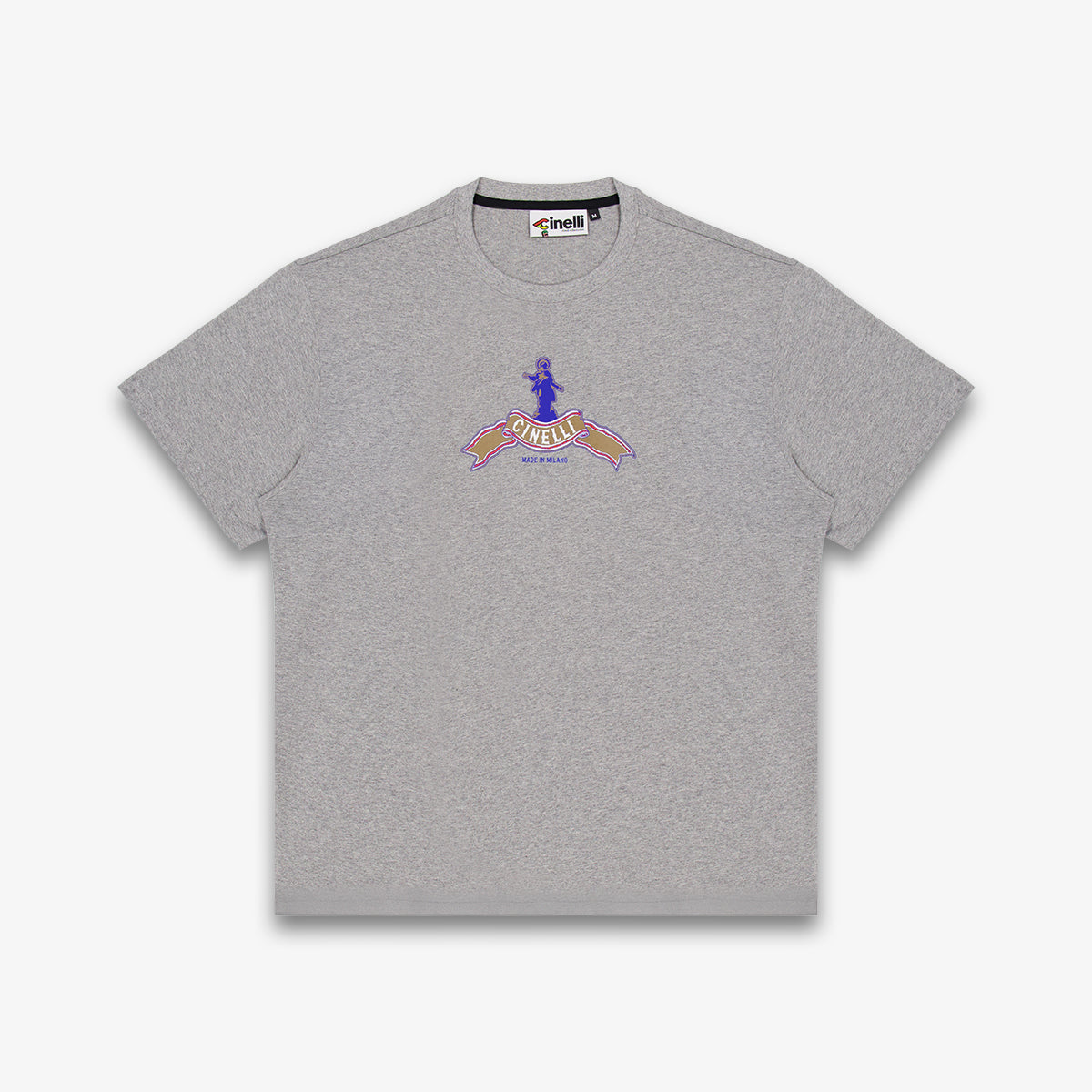 cinelli-t-shirt-madonnina-grey-t-shirt-coton image 1