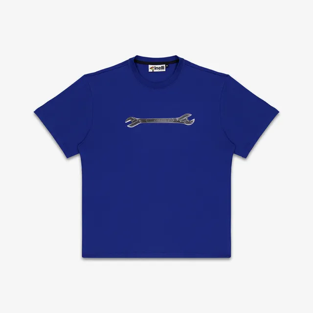 cinelli-winged-wrench-t-shirt-coton-bio-bleu image 1