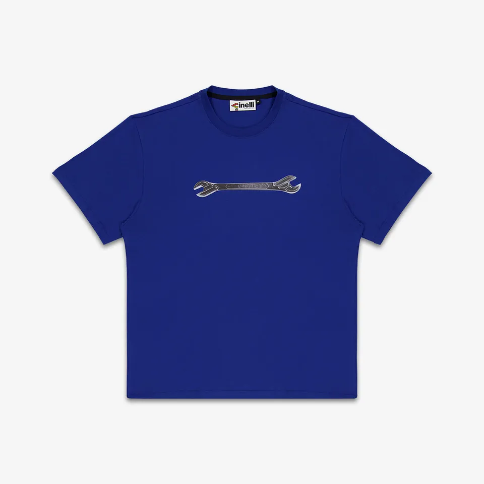 cinelli-winged-wrench-t-shirt-coton-bio-bleu image 1