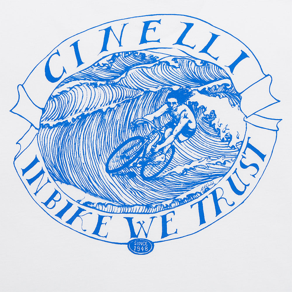 cinelli-t-shirt-gerry-wedd-cyclist-surfer-blanc image 3