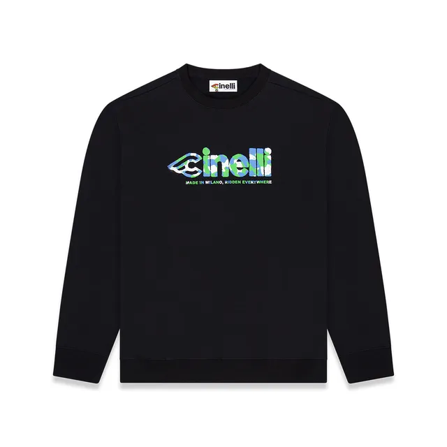 cinelli-crewneck-global-cycling-black-sweatshirt image 1